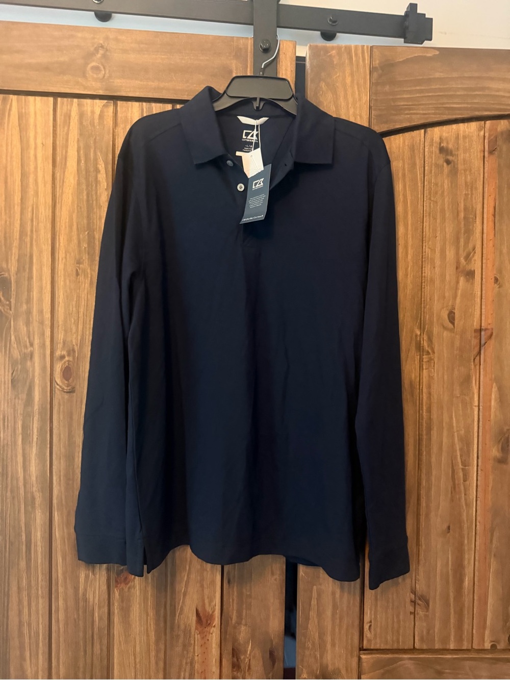 Cutter & Buck long sleeve polo in navy